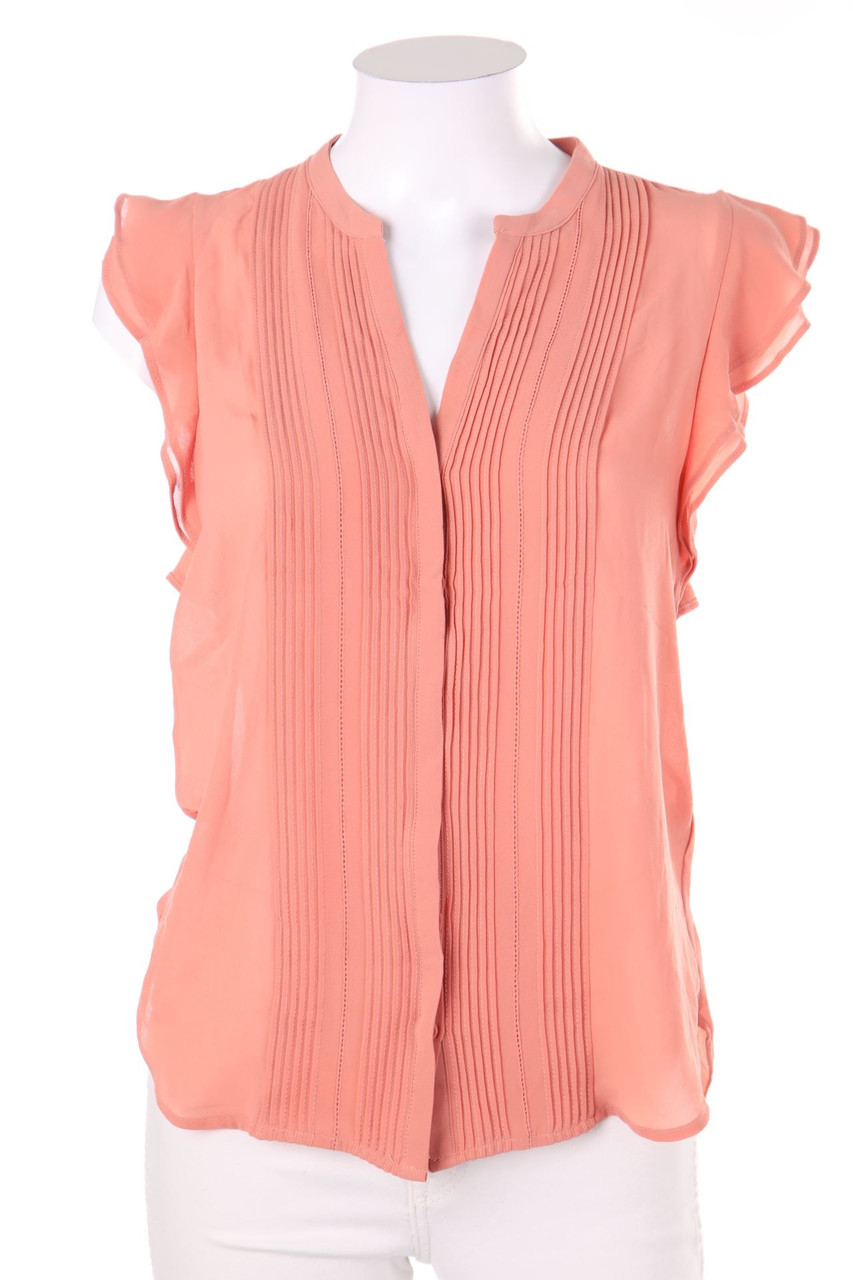 H&M - Kurzarm-Bluse mit Biesen - D 38