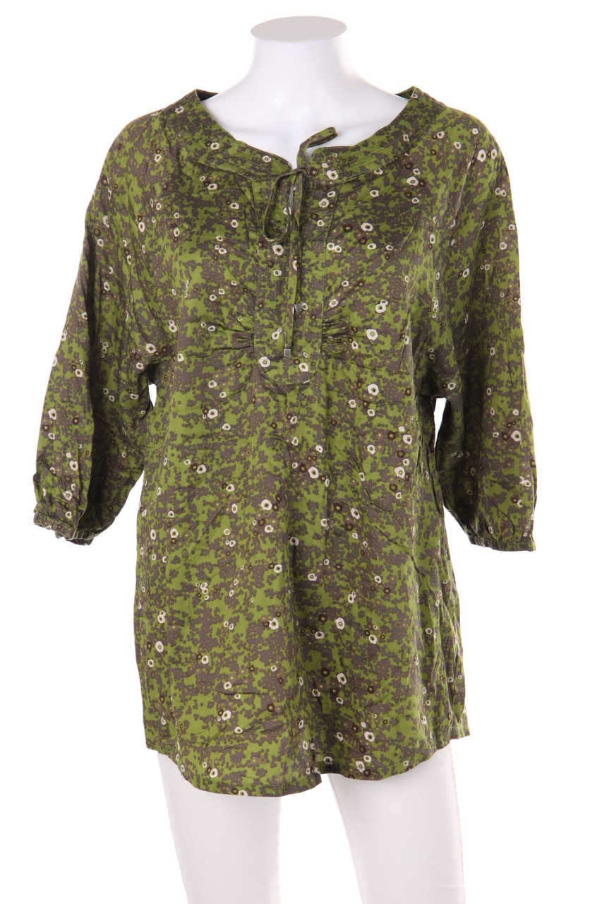 s.Oliver - Bluse mit 3/4-Ärmel aus Baumwolle mit floralem Muster - D 40