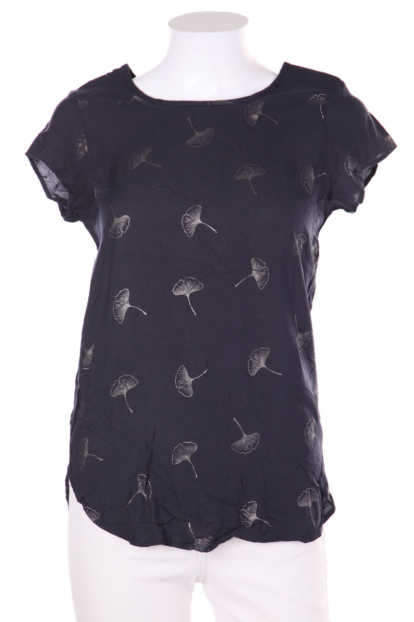 VERO MODA - Kurzarm-Bluse aus Viskose mit Metallic-Effekt - S