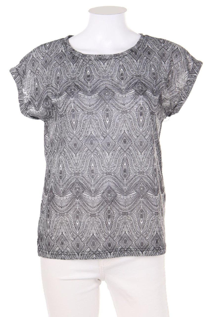 SECONDHAND - Kurzarm-Muster-Batwing-Shirt - S