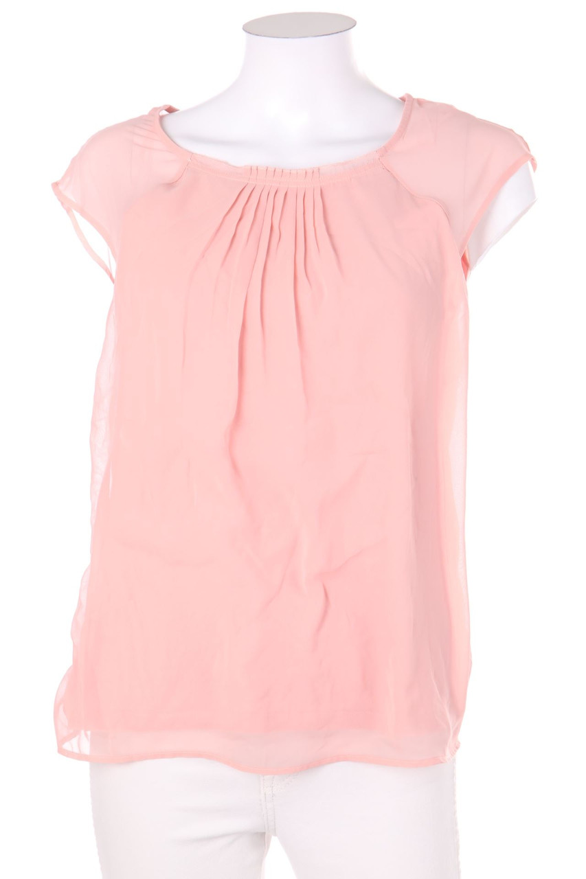 orsay - Kurzarm-Bluse aus Viskose-Mix mit Raffungen - S