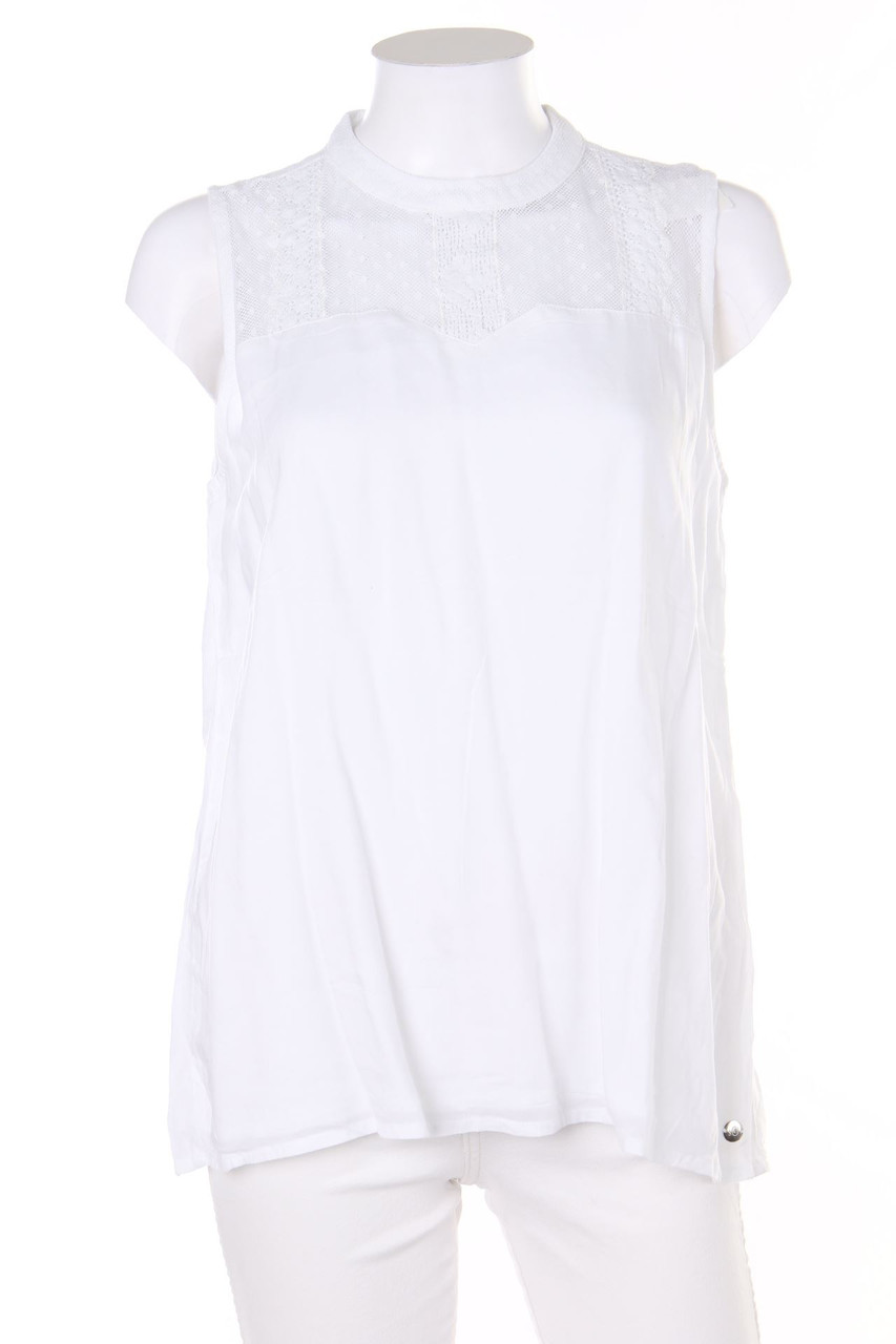 s.Oliver - Blusentop mit Spitzen-Einsatz - D 38