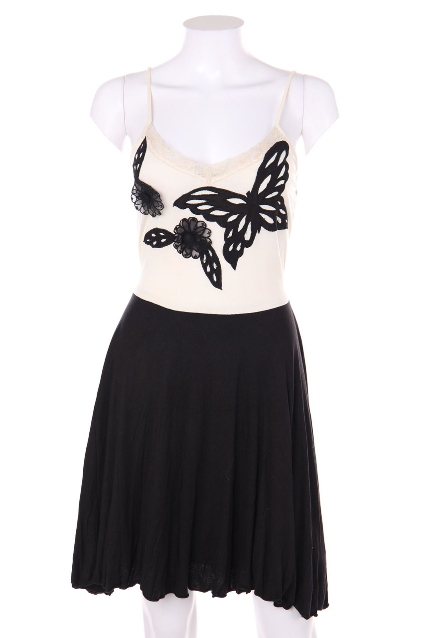 UTTAM BOUTIQUE - Two Tone-Kleid aus Jersey mit Applikationen - M