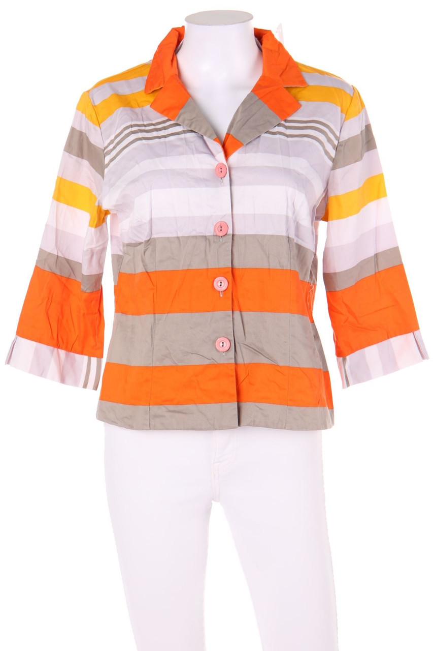 SECONDHAND - Hemd-Bluse mit 3/4-Ärmel mit Streifen - D 42