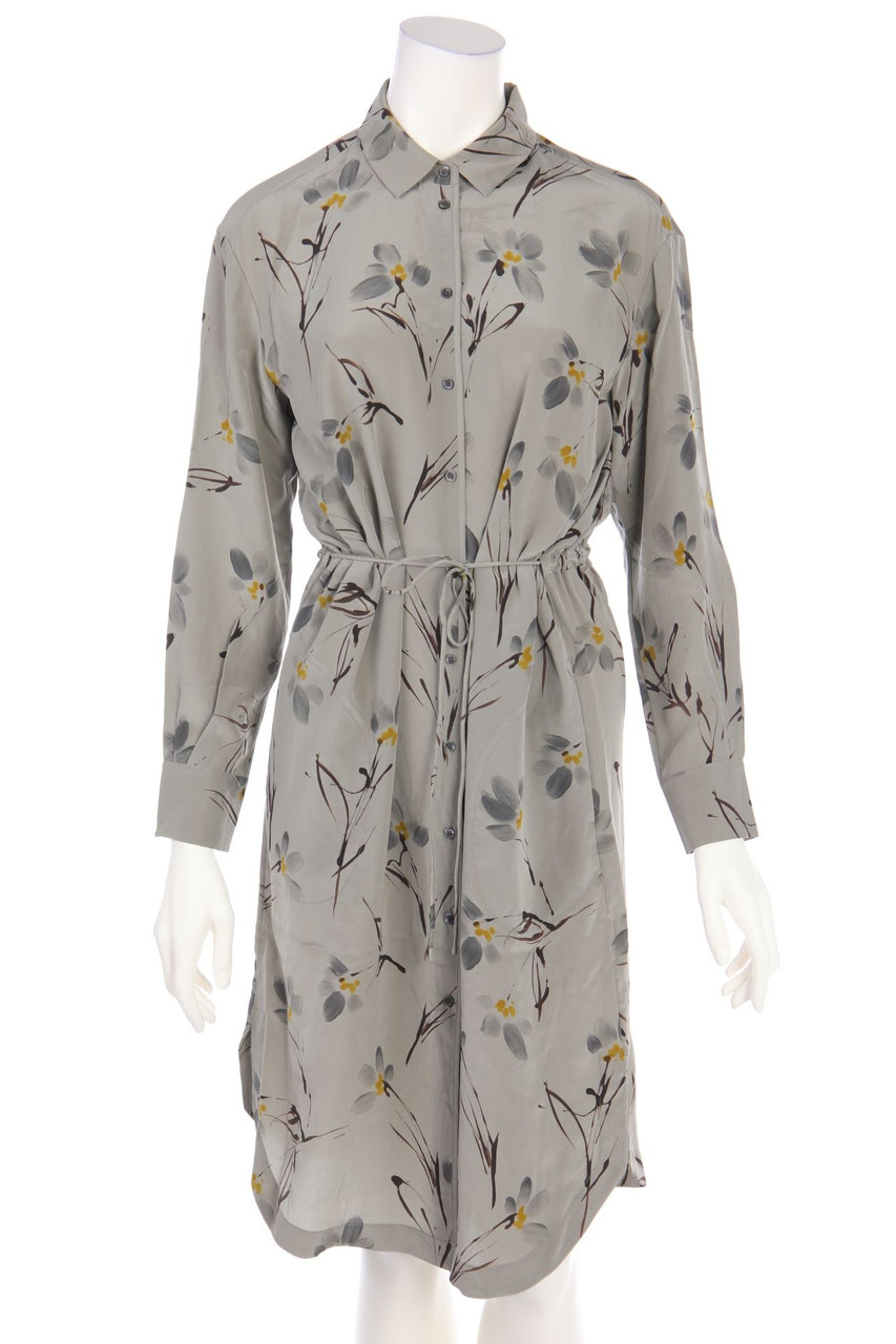 JIGSAW - Blusenkleid aus Seide mit Blumen-Print - D 36