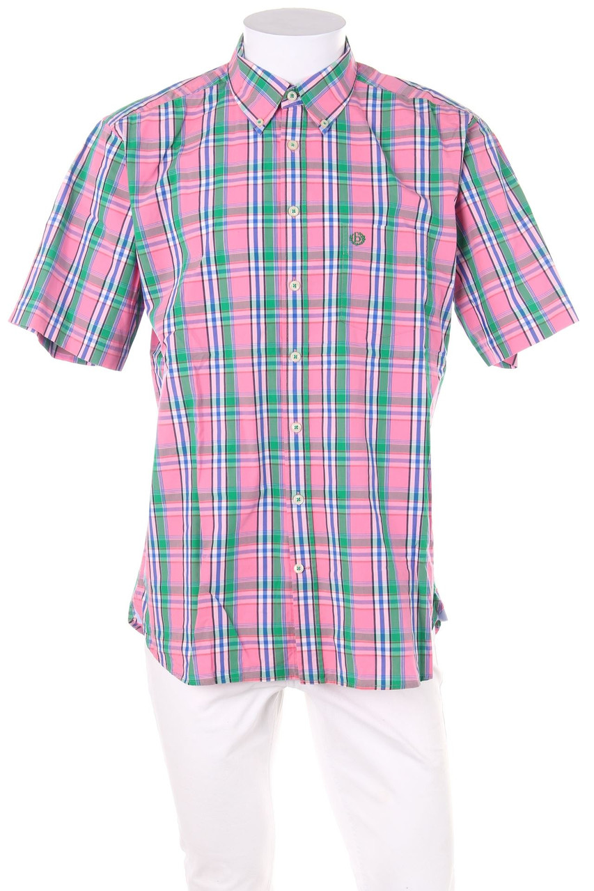 bugatti - Kurzarm-Hemd mit Button-down-Kragen aus Baumwolle mit Karo-Muster - 41