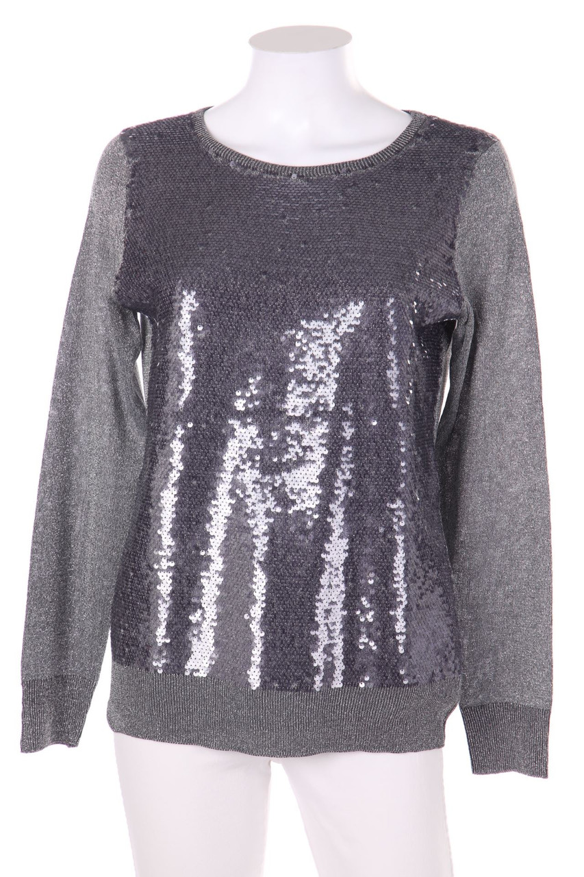 H&M - Strick-Pullover mit Pailletten - M