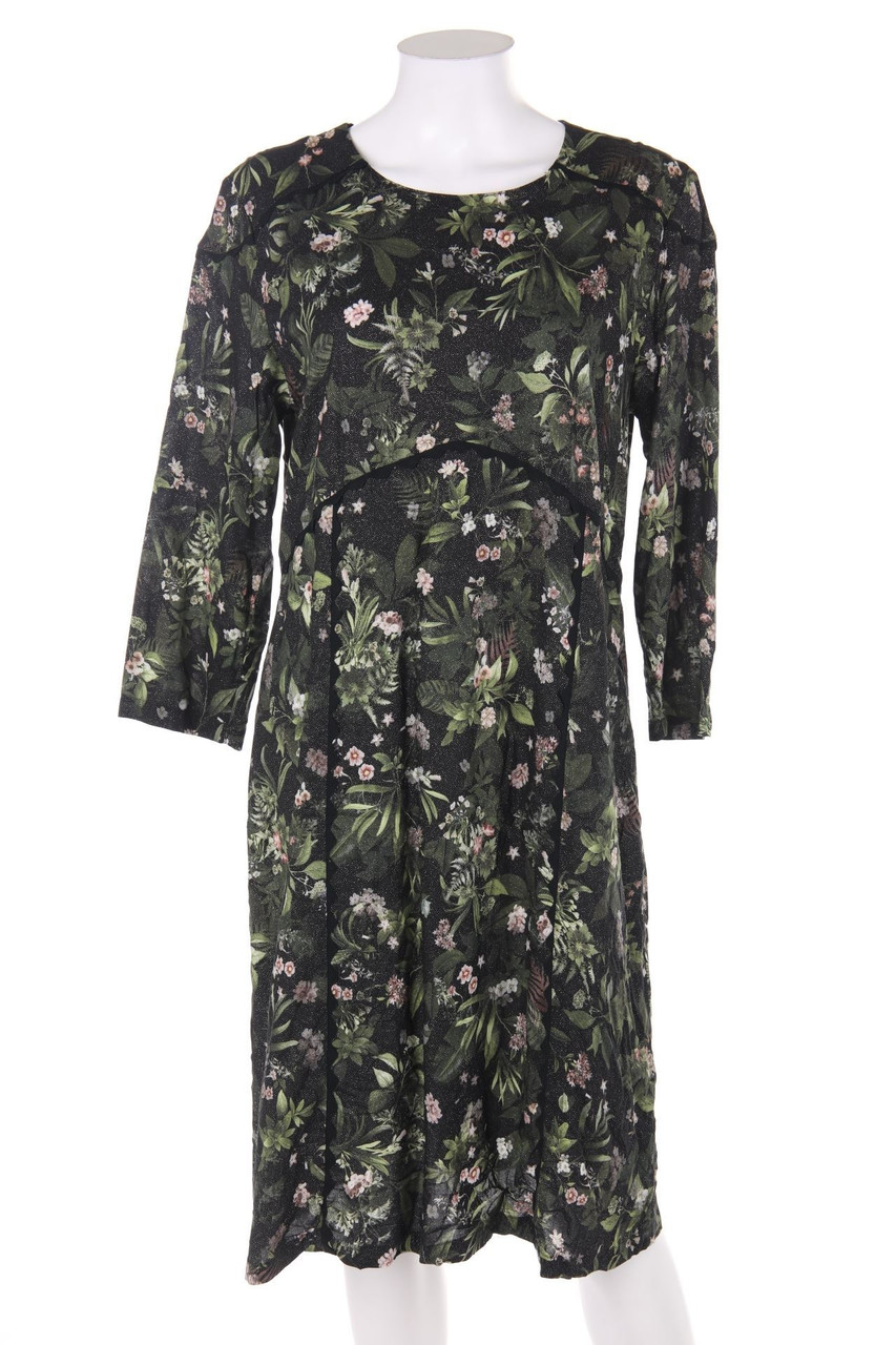 EASY BY Jones - Glitzer-Kleid mit floralem Muster - D 42