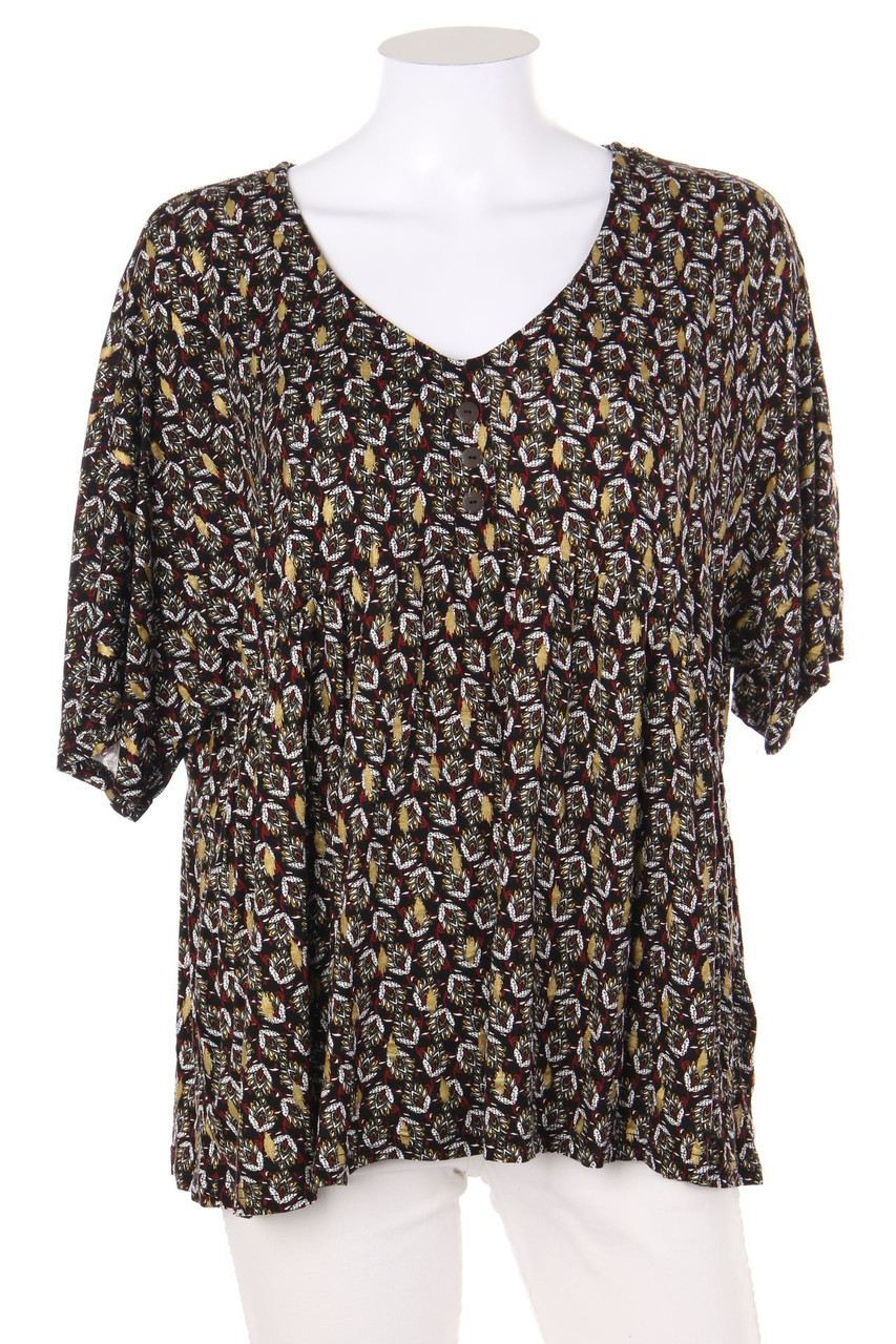 JEAN PASCALE - 3/4-Arm-Shirt mit Paisley-Print aus Viskose - L