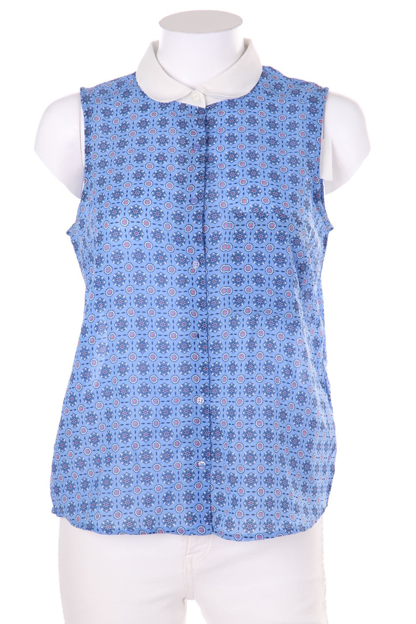 TALLY WEiJL - ärmellose Hemd-Bluse aus Crêpe mit Bubi-Kragen - D 36