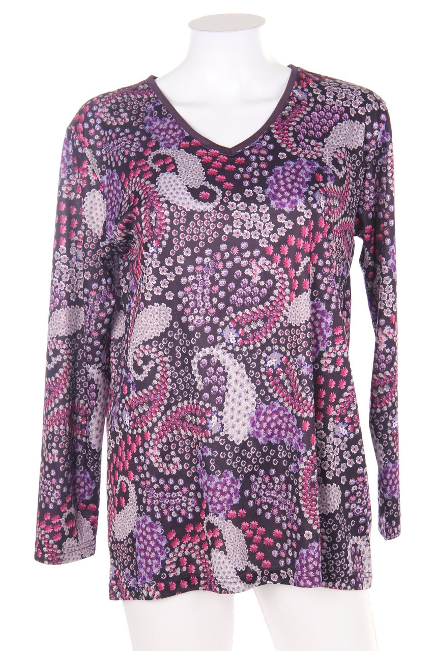 SECONDHAND - Longsleeve-Shirt mit floralem Muster - M