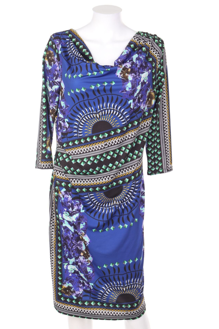 APART - Kleid mit Wasserfall-Ausschnitt mit Muster - D 40