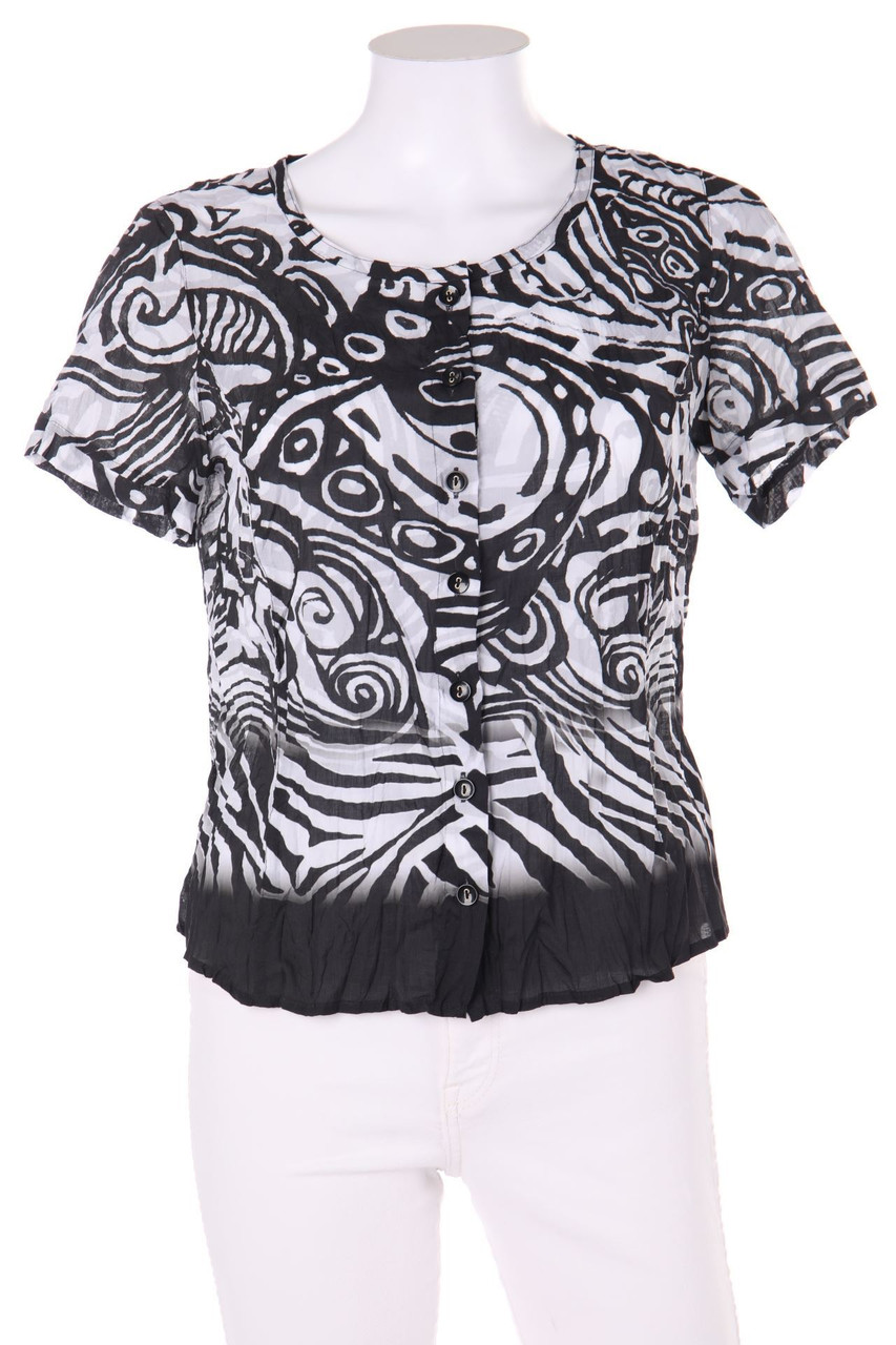 BONITA - Kurzarm-Bluse mit Muster - D 36