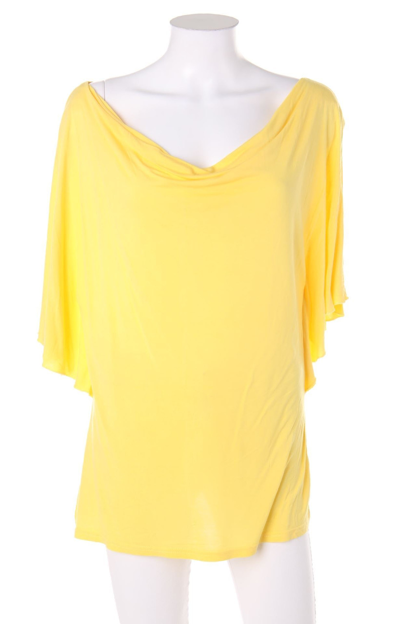 SA.HARA - 3/4-Arm-Shirt mit Wasserfall-Ausschnitt mit Batwing-Ärmeln - M