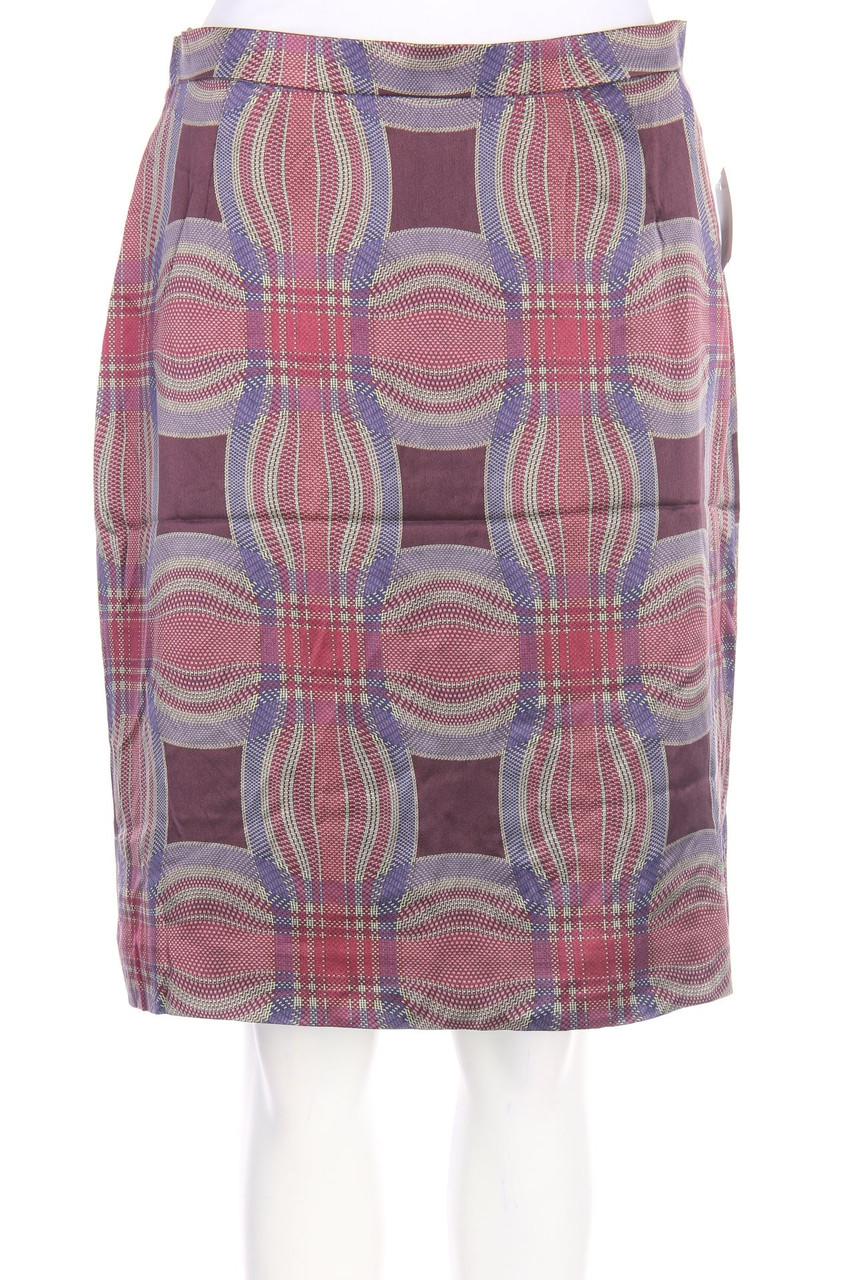 SECONDHAND - Satin-Bleistift-Rock mit Karo-Muster - D 40