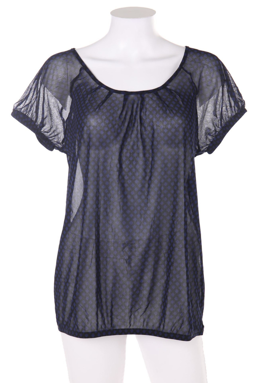 s.Oliver - Kurzarm-Bluse mit Print - D 38