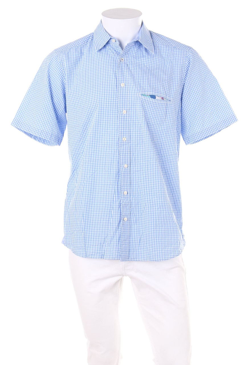 Tailor & Son - Kurzarm-Hemd mit Karo-Muster - M