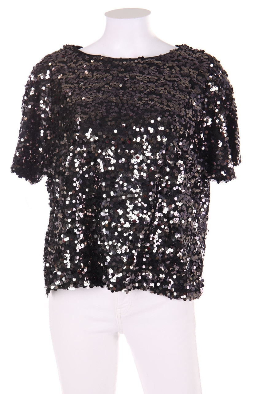 H&M - Batwing-Shirt mit Pailletten - S