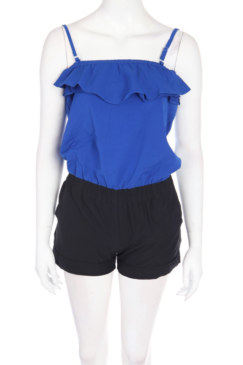 TALLY WEiJL - Two Tone-Playsuit mit Volants - D 36