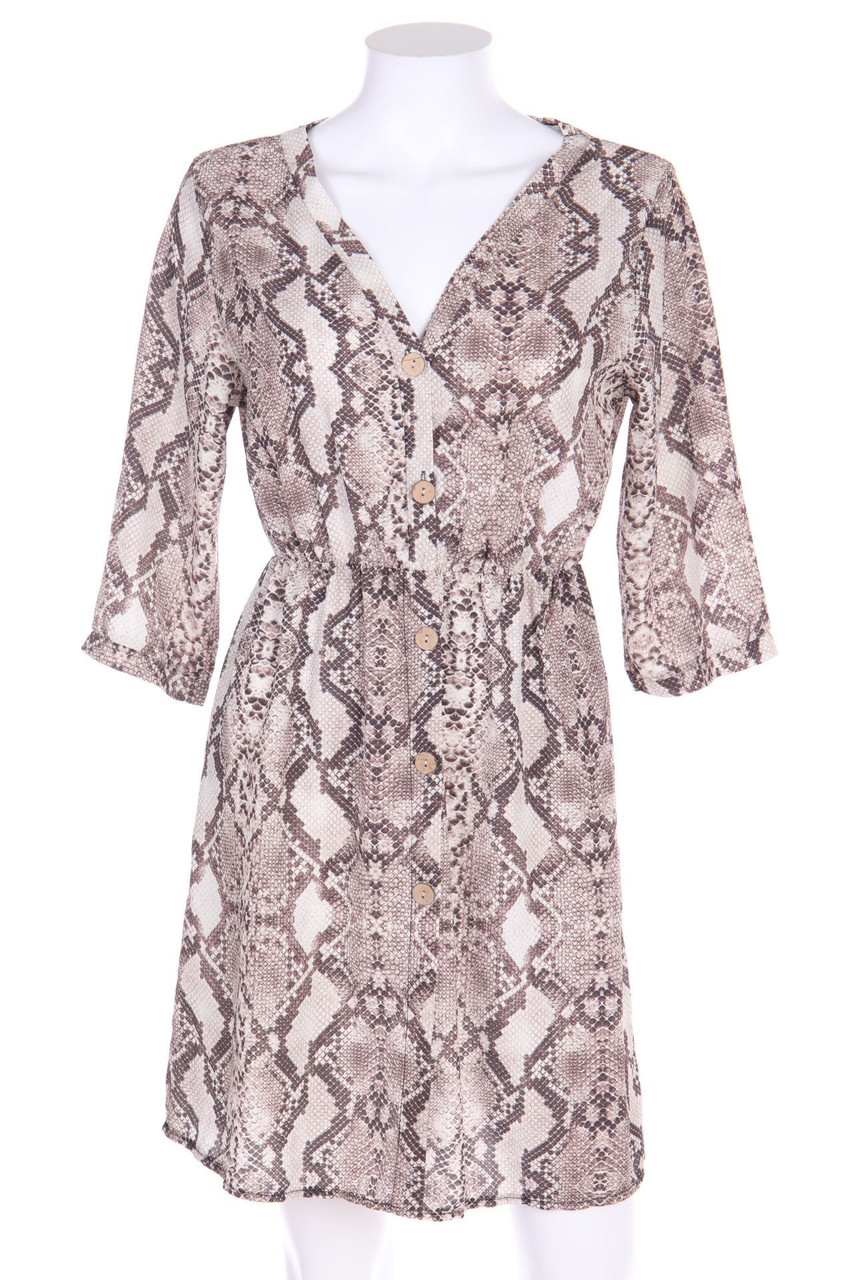 Ohne Label - Blusenkleid mit Animal-Print - S