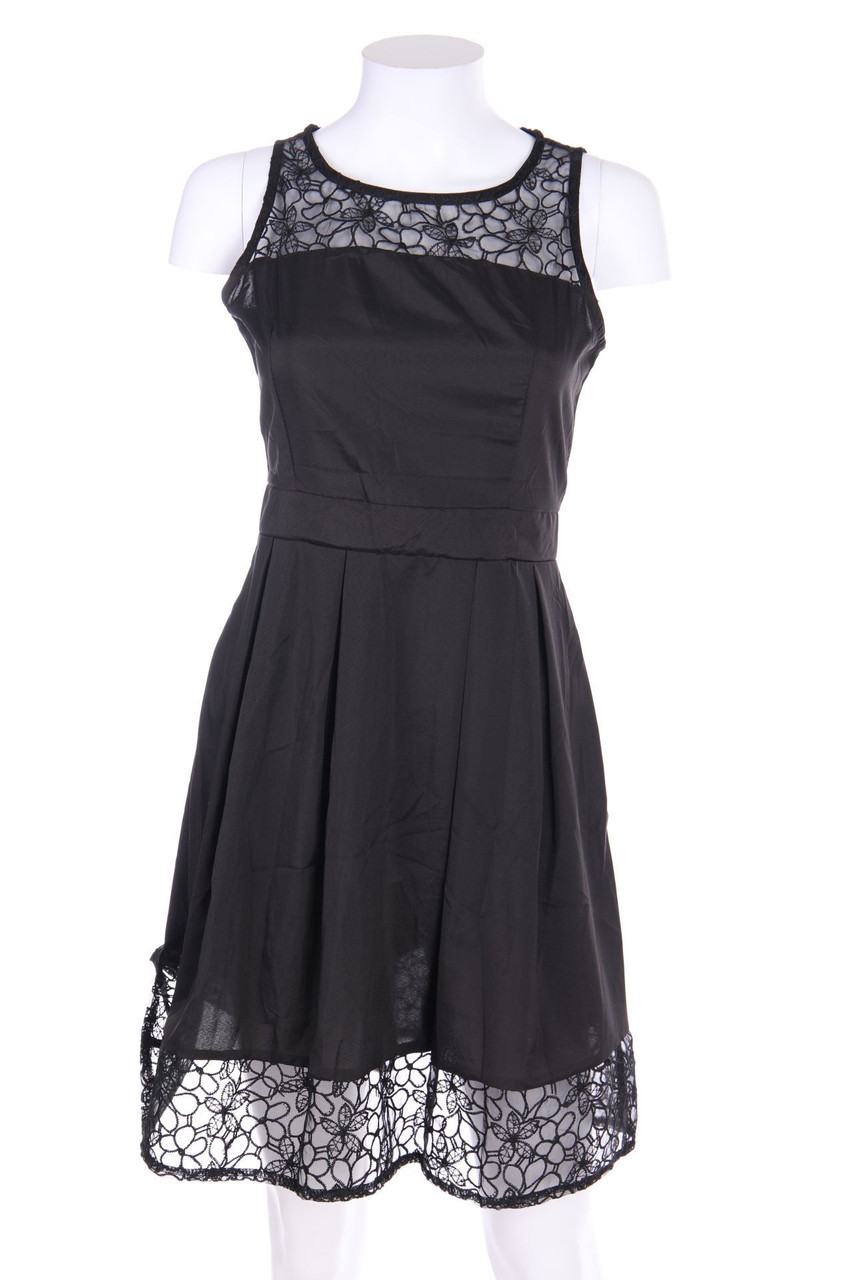 ECOWISH - Kleid mit Spitzen-Einsatz - S
