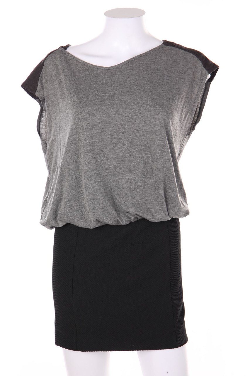 MANGO - Two Tone-Kleid mit Stretch - S