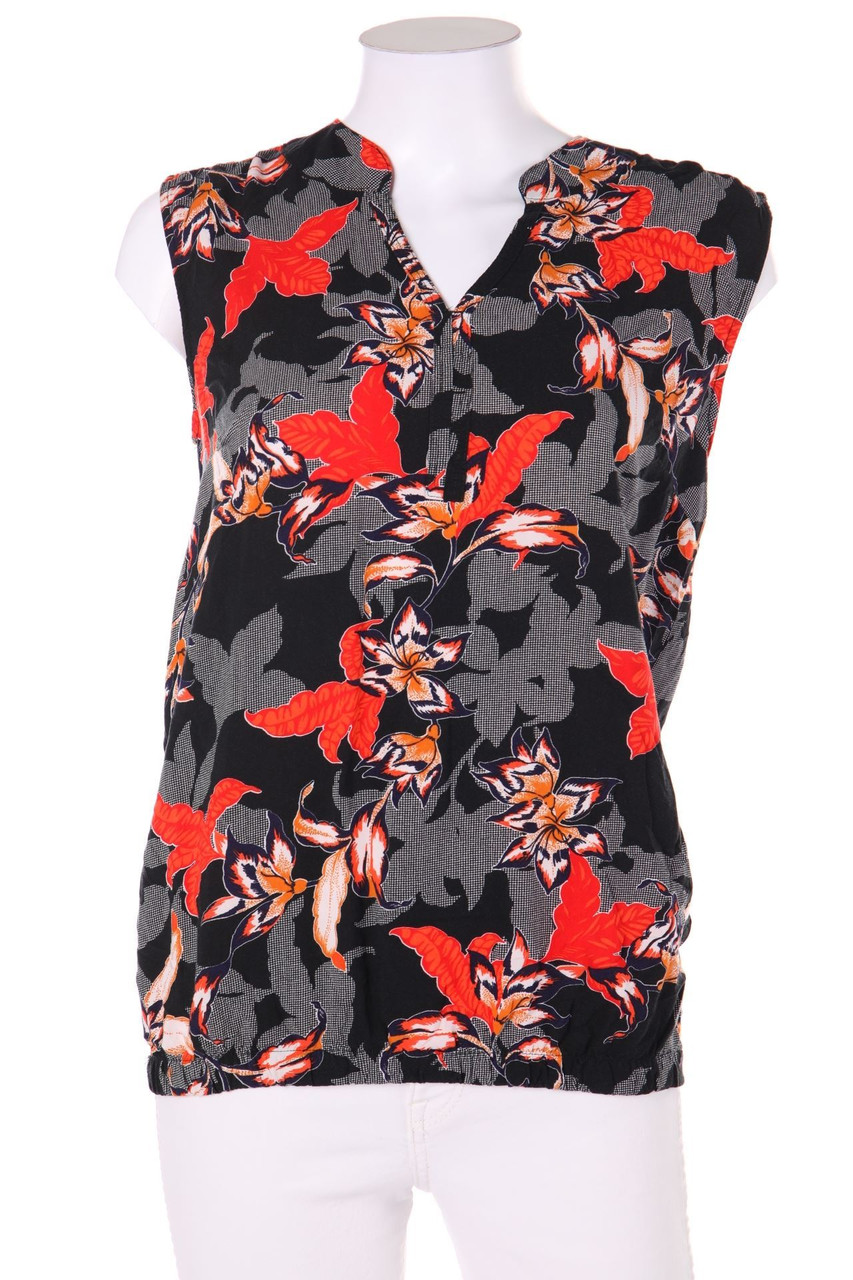 FRANSA - Blusentop mit floralem Muster - S