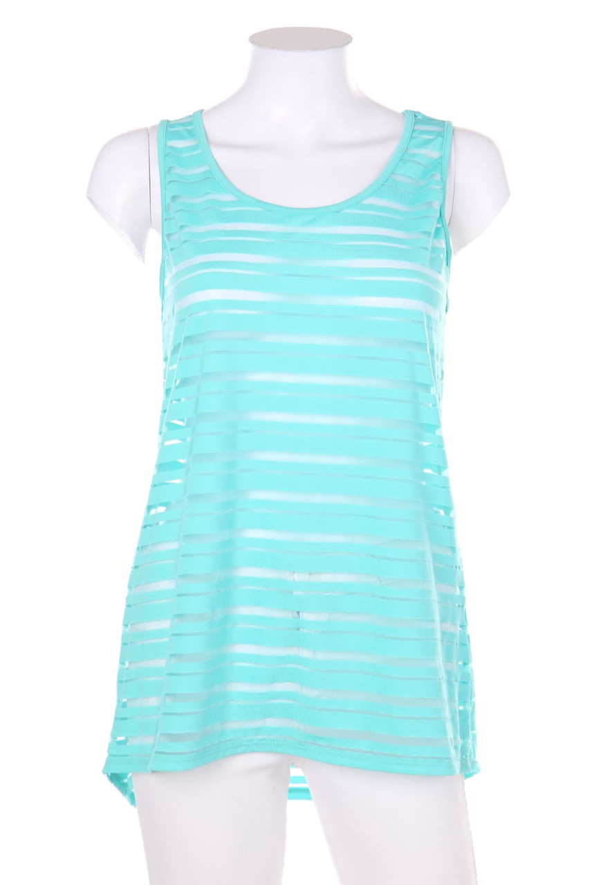 Ann Christine - Mesh-Top mit Streifen - S