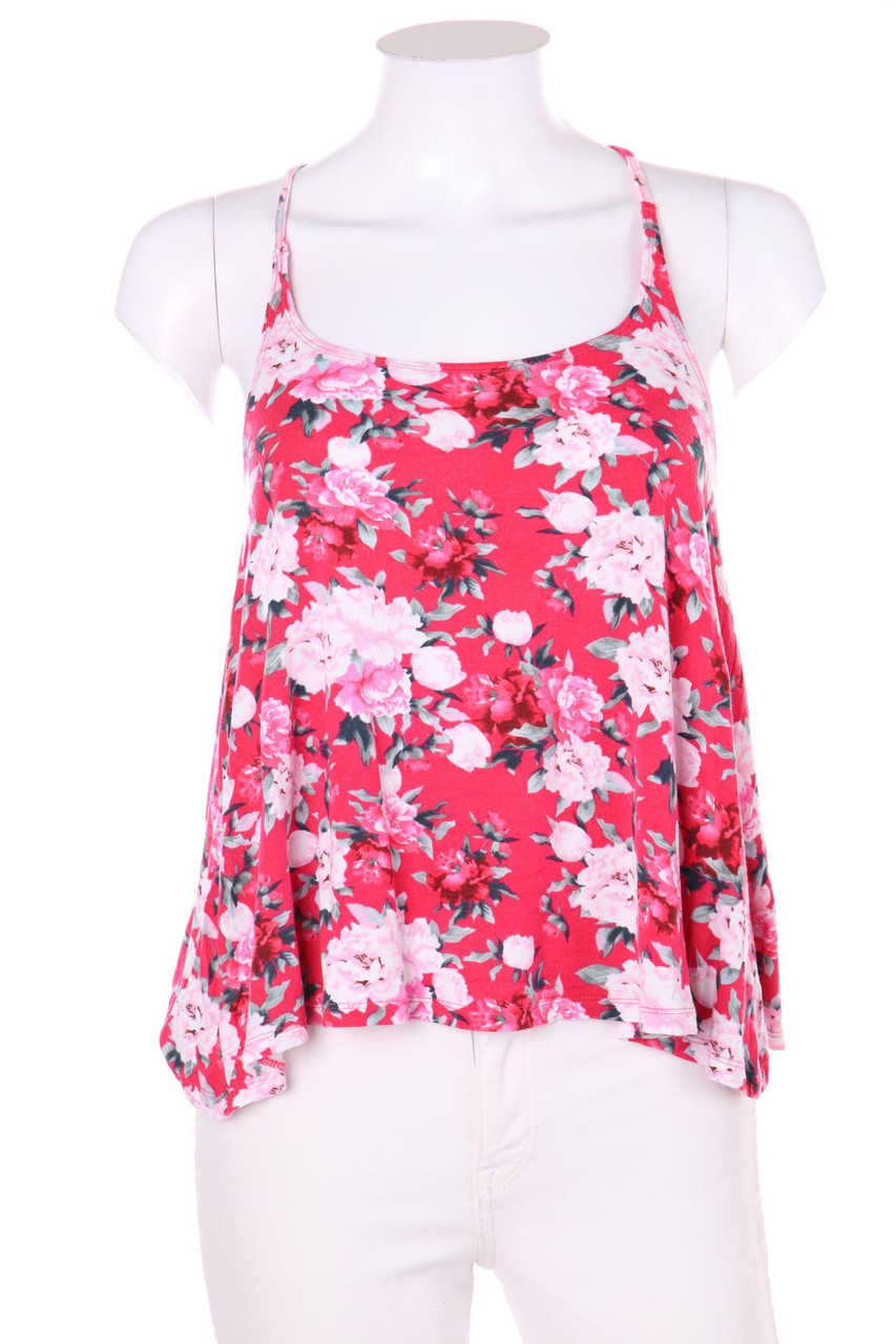 AMISU - Racerback-Top mit floralem Muster - M