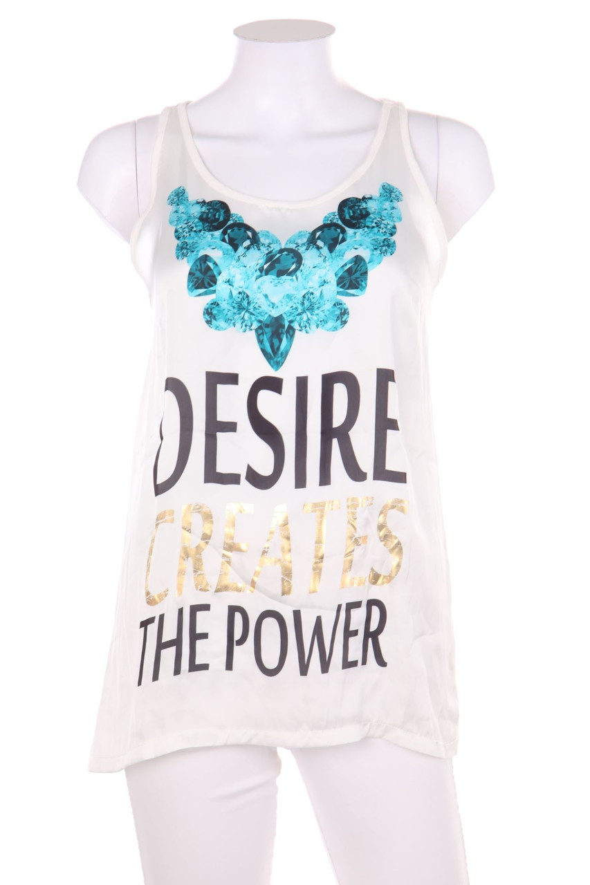 WALK AND TALK - Top mit Statement-Print - S