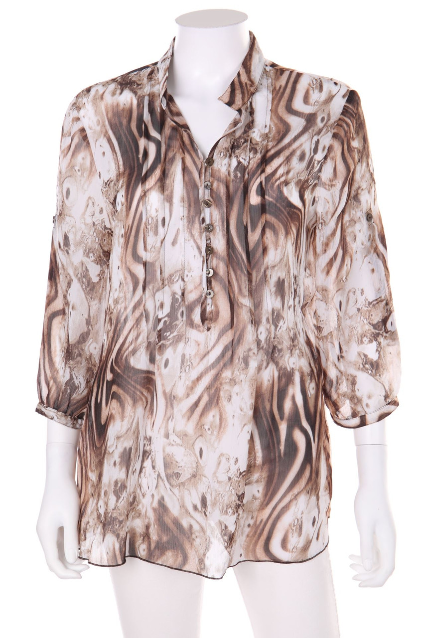 BEXLEYS - Print-Bluse mit Roll-up-Manschette - D 40