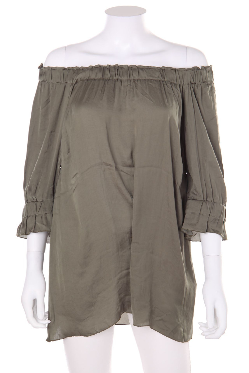 Mona - Carmen-Bluse mit Raffungen - D 44