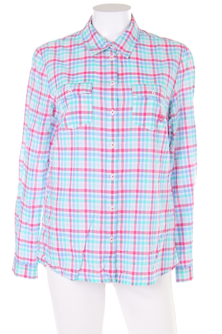 s.Oliver - Bluse mit Karo-Muster - D 40