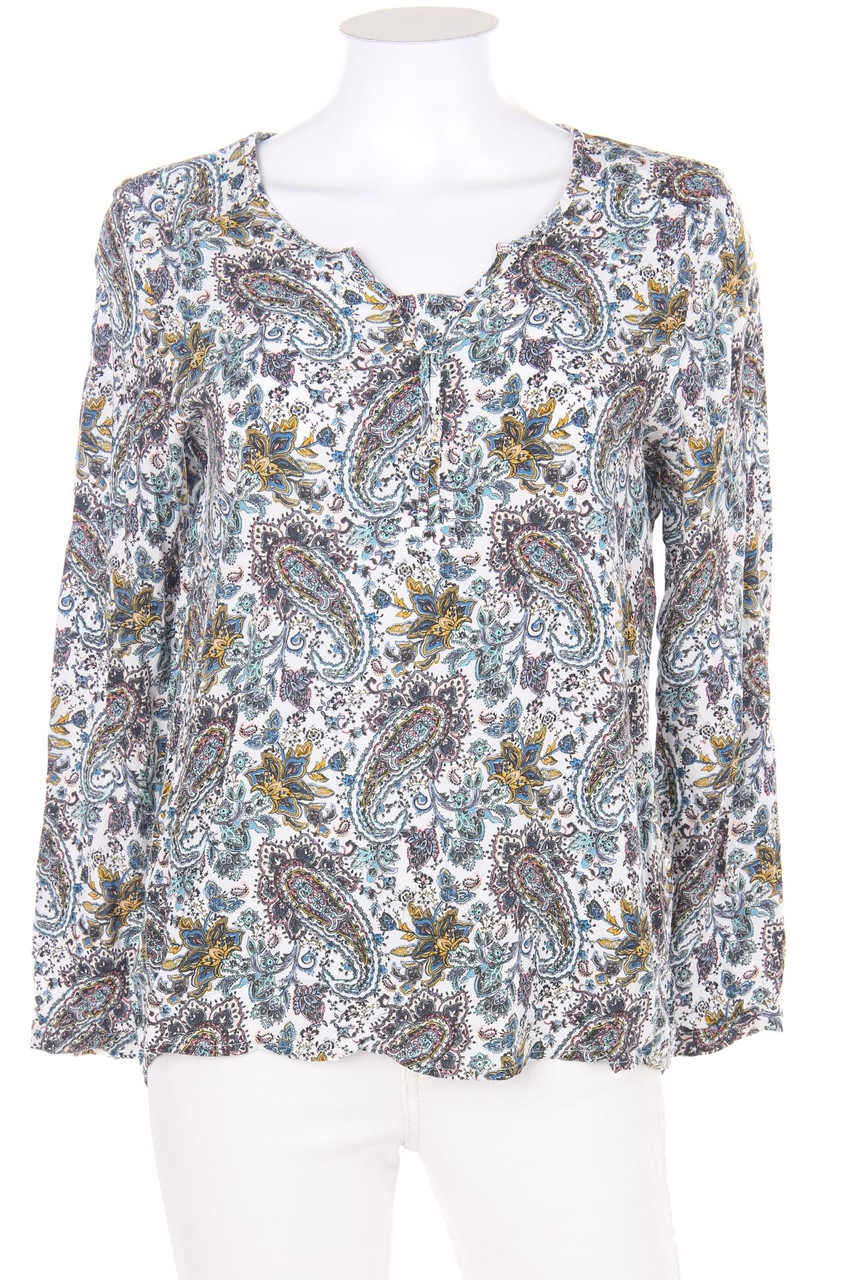 ESPRIT - Bluse mit Krempel-Ärmeln mit Paisley-Print - D 36