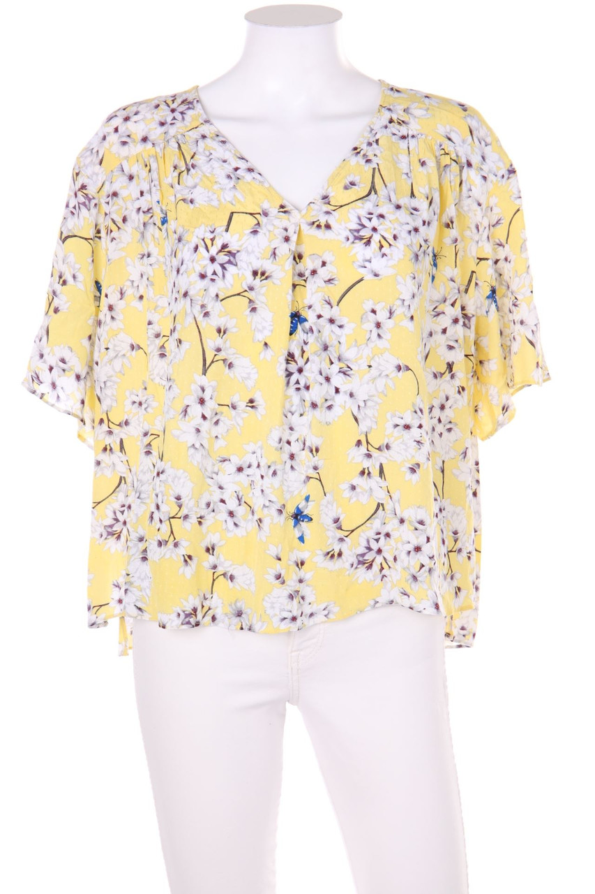ANNA GLOVER x H&M - Kurzarm-Bluse mit floralem Muster - D 42