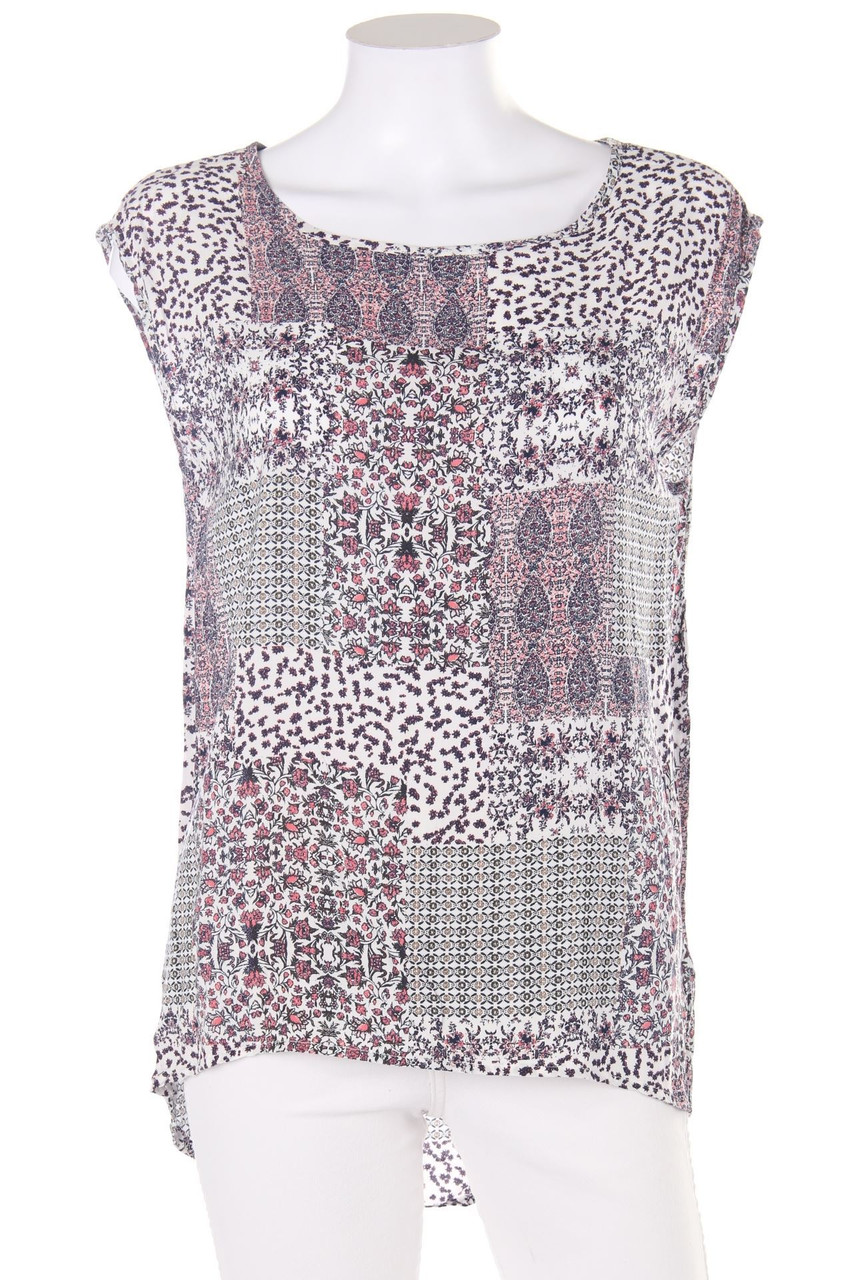 JEAN PASCALE - Oversize-Blusentop aus Viskose mit floralem Muster - D 36