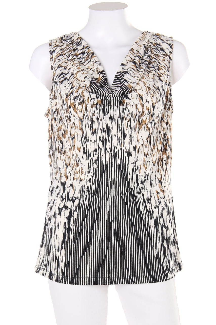 Calvin Klein - Tanktop mit Wasserfall-Ausschnitt mit Muster - M