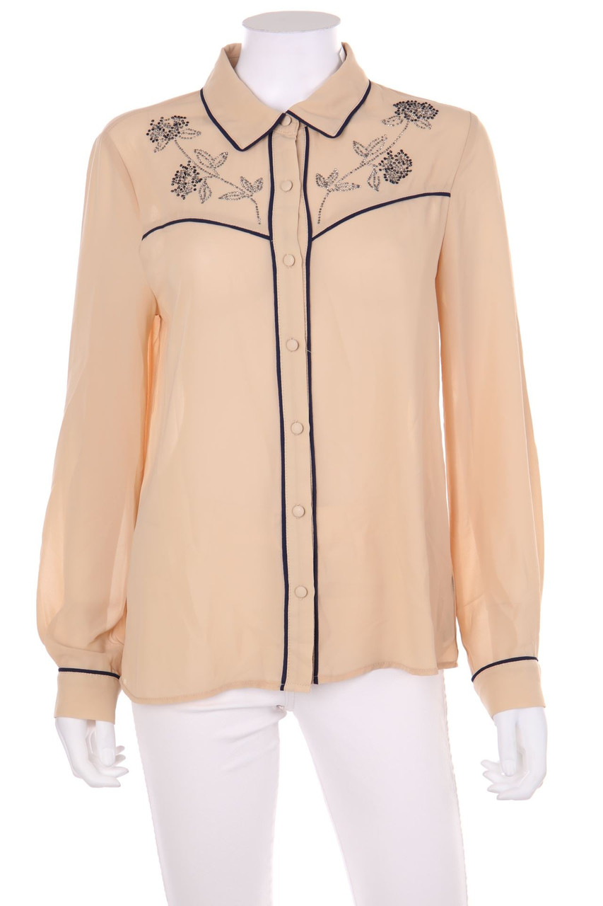 FOREVER 21 - Cowboy-Hemd-Bluse mit Strass-Steinen - M