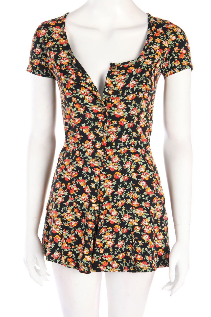 TOPSHOP - Playsuit mit floralem Muster - D 32