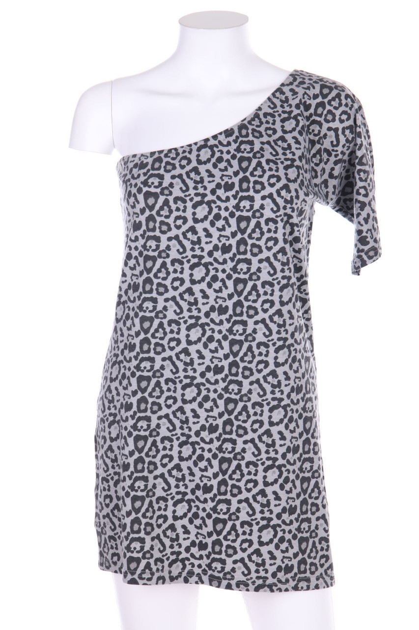 VERO MODA - One Shoulder-Shirt mit Leo-Print - L