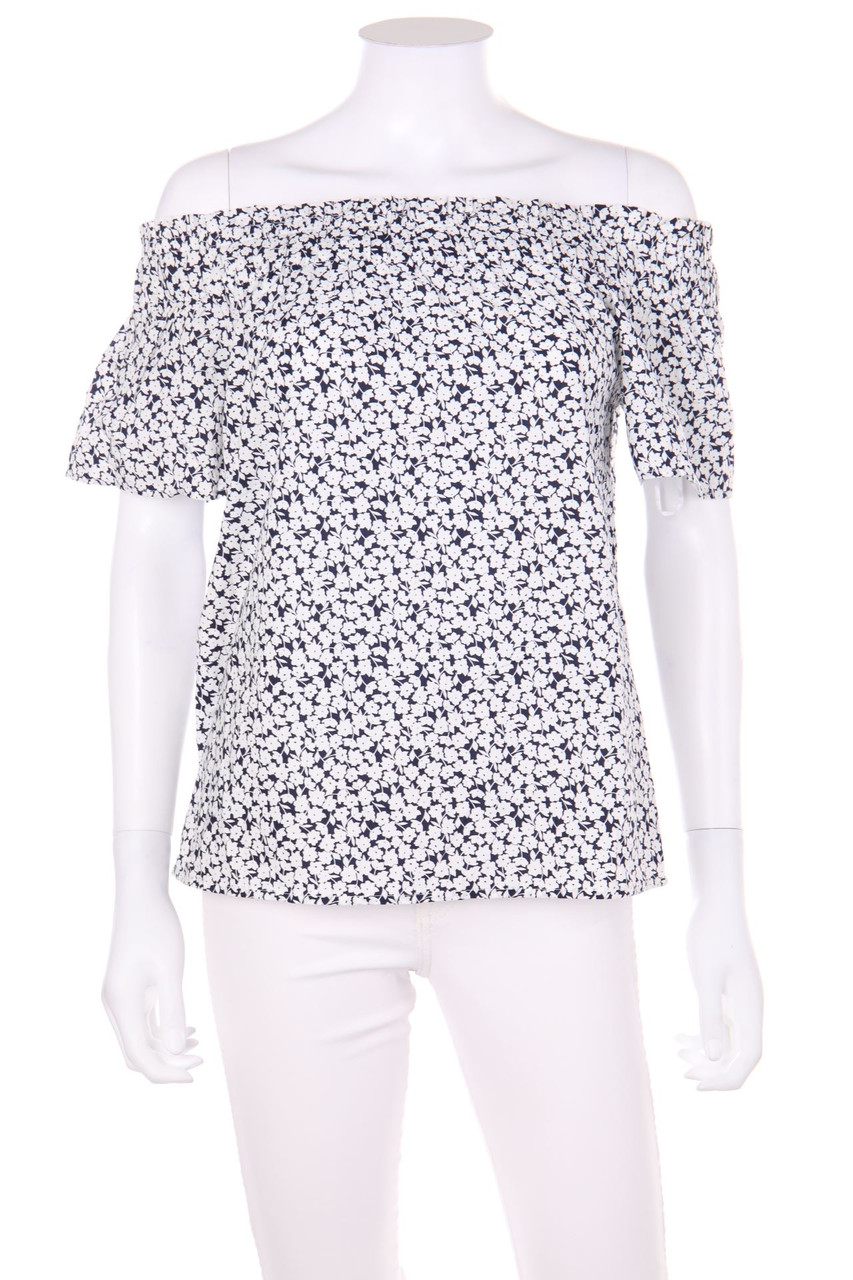 H&M LOGG - Carmen-Bluse mit floralem Muster - D 34