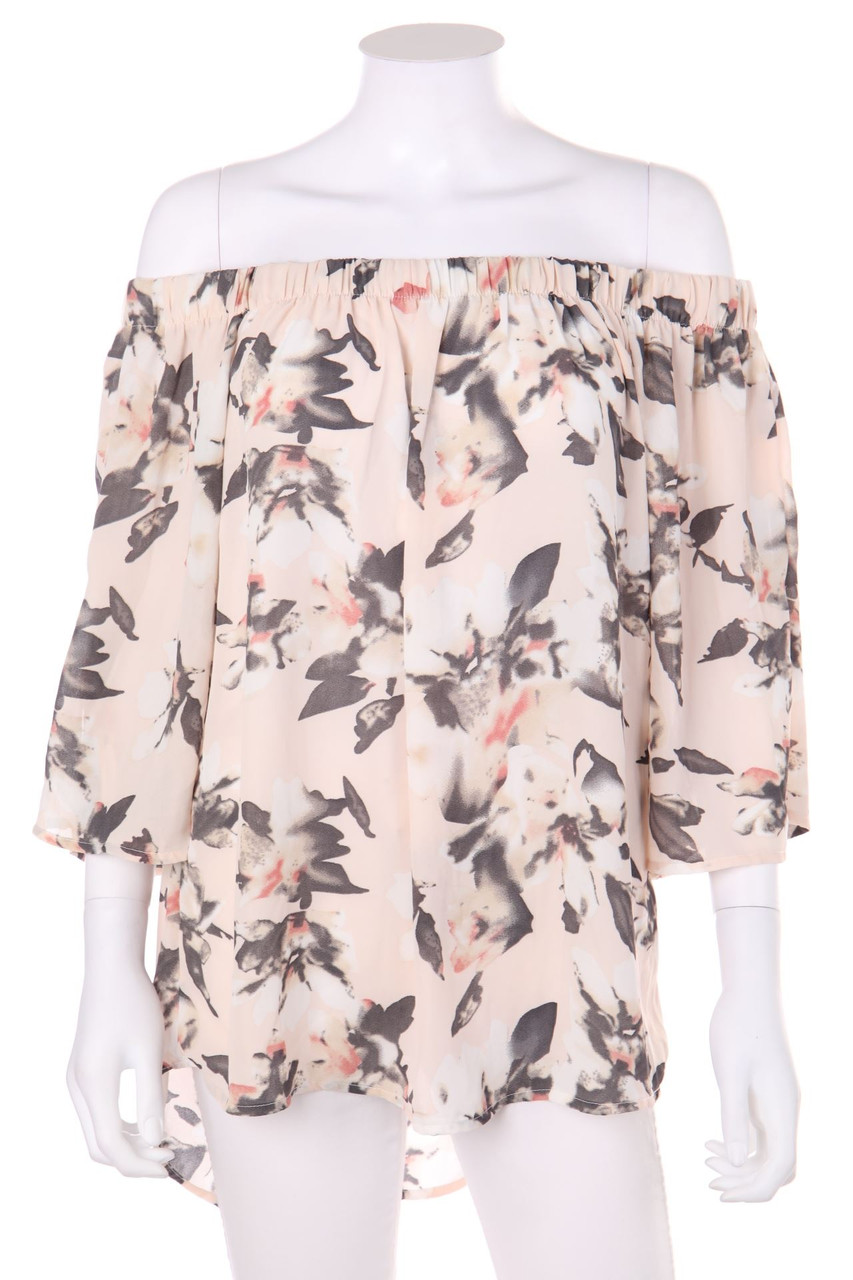 COLLOSEUM - Carmen-Bluse mit floralem Muster - D 38-40