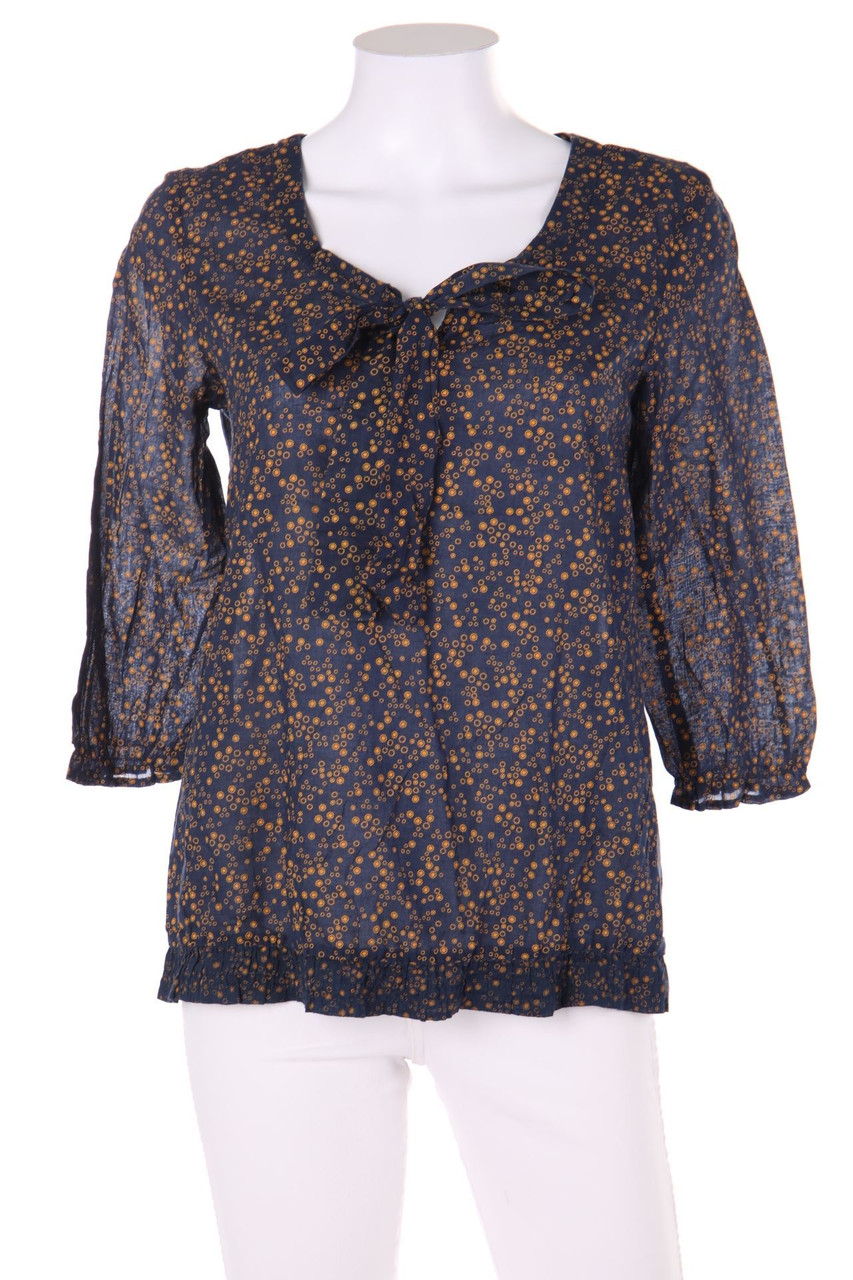 Laura Torelli COLLECTION - Bluse mit 3/4-Ärmel aus Baumwolle mit Muster - D 34