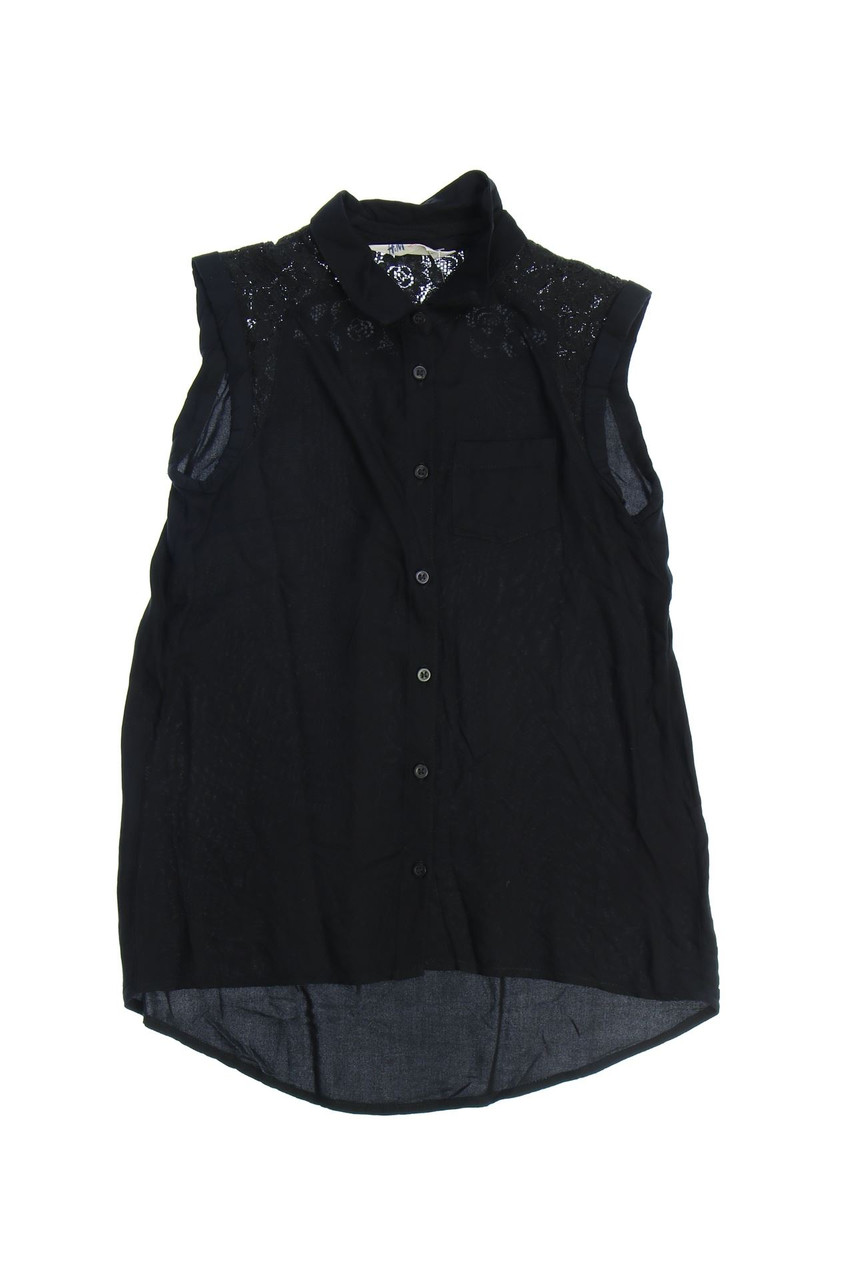 H&M - Bluse mit Spitzen-Einsatz - 152
