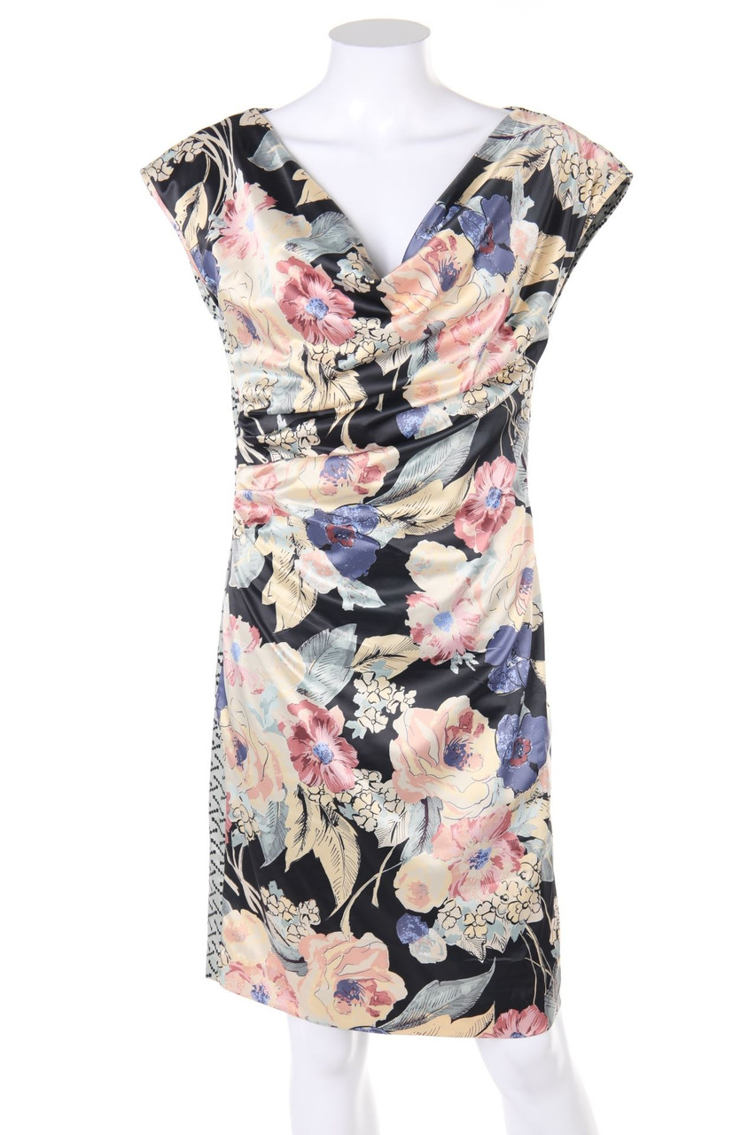 Alba Moda - Satin-Abendkleid mit floralem Muster - D 34