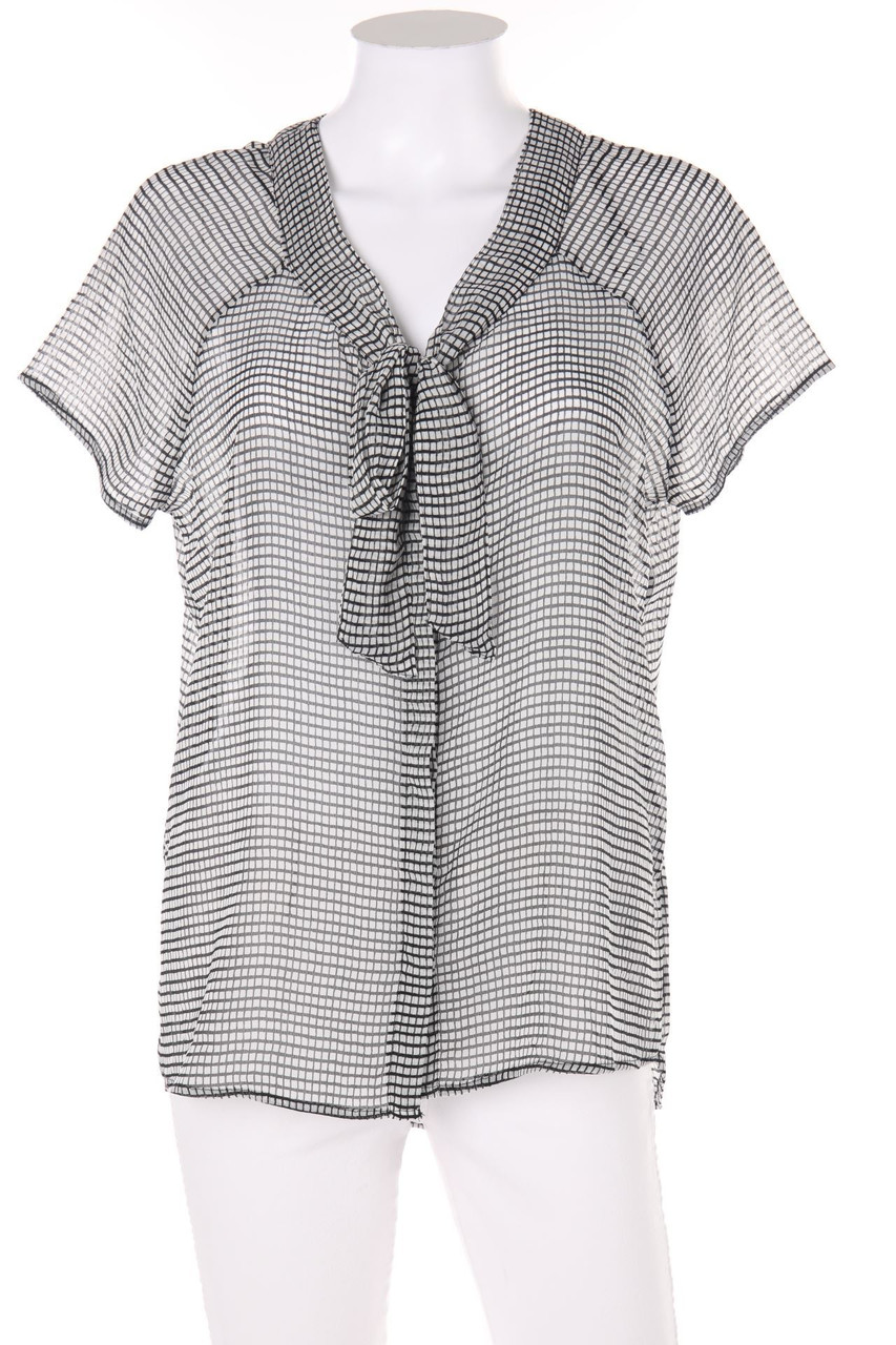 Street One - Kurzarm-Schluppen-Bluse mit Karo-Muster - D 38
