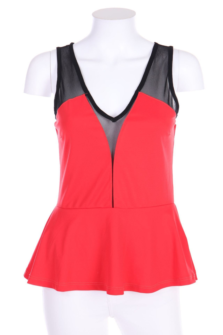 NUNA LIE passion - Peplum-Top mit Mesh-Einsatz - M