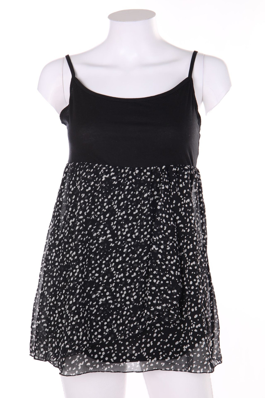 ESPRIT - Blusentop mit Trägern mit Pünktchen - S