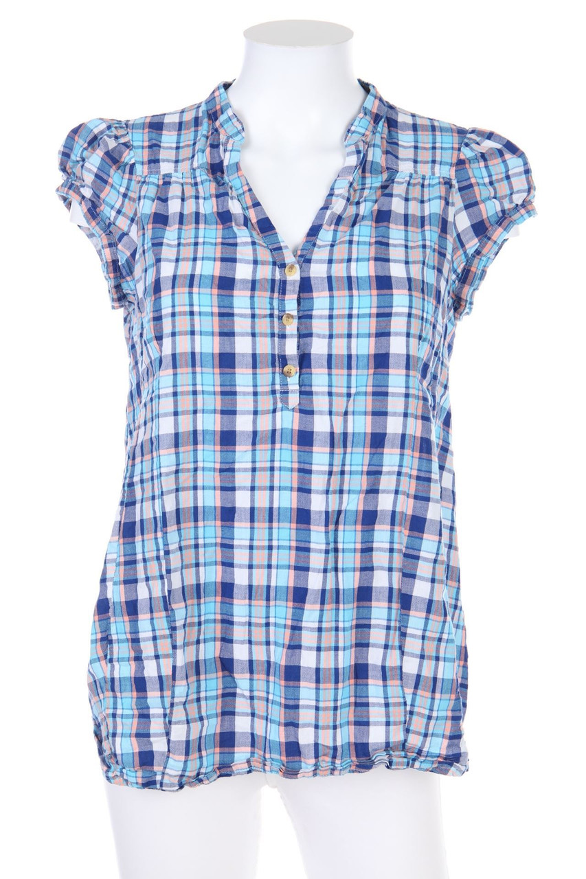 H&M MAMA - Mom-Kurzarm-Bluse mit Karo-Muster - M