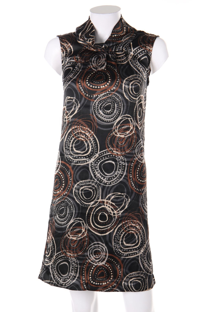 Chillytime - Kleid mit Print mit Wasserfall-Ausschnitt - D 34-36